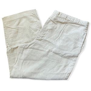 Coldwater Creek L linen wide leg pants